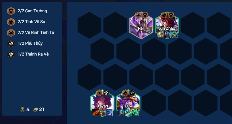 Trang bị chuẩn đầu game Xayah Lux Can Trường