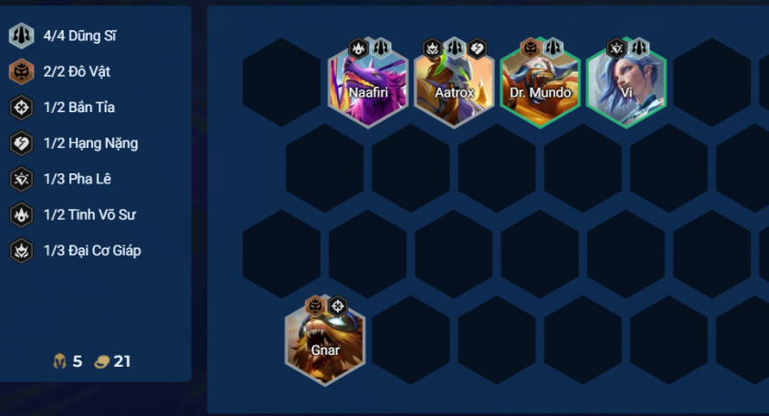 Giai đoạn đầu game đội hình Varus Bắn Tỉa
