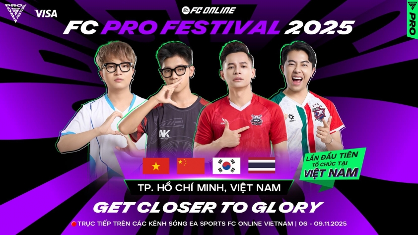 Các nhà sáng tạo nội dung và game thủ tham gia FC Pro Festival 2025 Sự kiện eSports kết hợp bóng đá