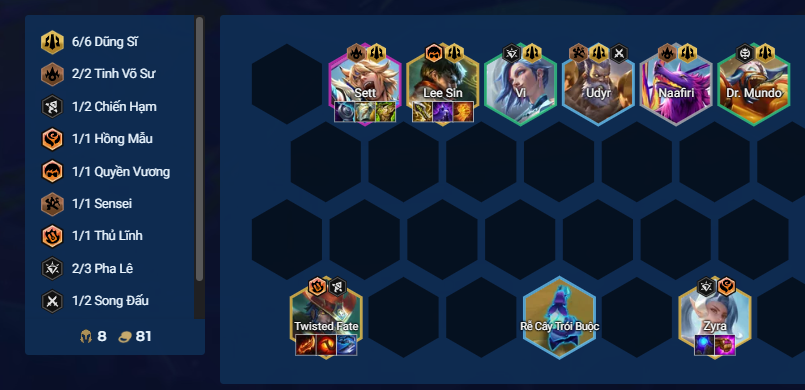 Đội hình hoàn chỉnh Lee Sin Dũng Sĩ Đội hình Lee Sin Dũng Sĩ hoàn chỉnh cuối game