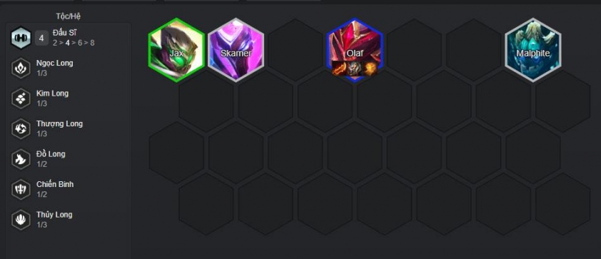 Đầu game đội hình Đấu Sĩ Ám Long DTCL Khởi đầu đội hình Đấu Sĩ Ám Long