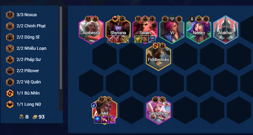 Cuối game đội hình Mel Flex Chiến thuật cuối game Mel Flex