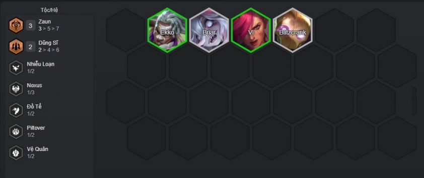 Giai đoạn đầu game Khởi đầu với các tướng Dũng Sĩ 1 vàng mạnh như Briar và Blitzcrank