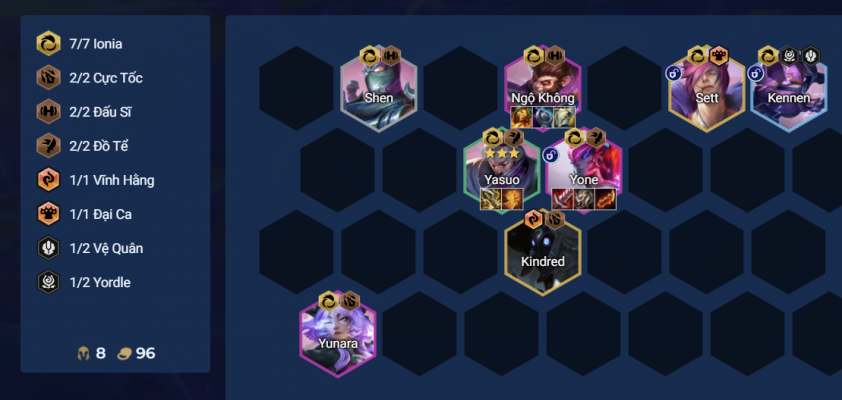 Đội hình Yasuo Ionia Đội hình Yasuo Ionia DTCL Mùa 16