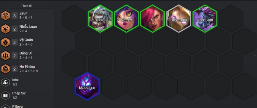 Chiến thuật giữa game Slowroll nâng cấp Ekko, Cho'Gath, Vi lên 3 sao và bổ sung Malzahar