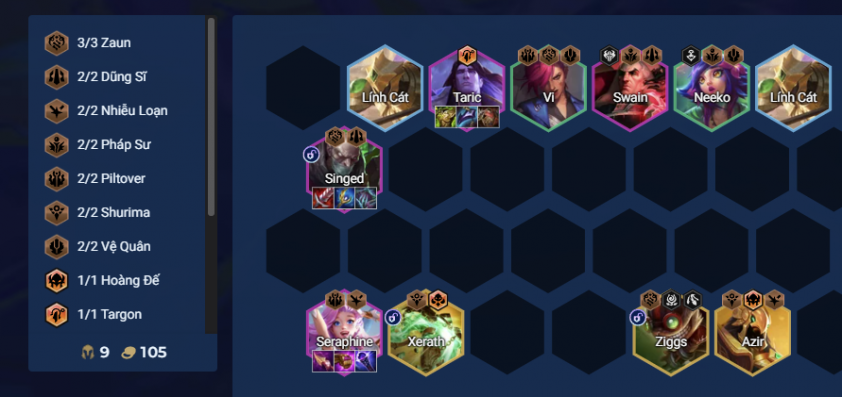 Cách chơi đội hình Seraphine Carry DTCL Mùa 16 Đội hình Singed Seraphine DTCL Mùa 16