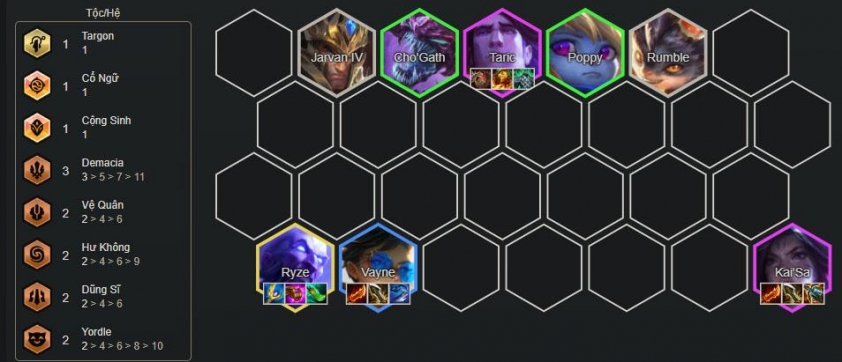 Hoàn thiện cuối trận đội hình Kai'Sa Viễn Kích Hoàn chỉnh đội hình Kai'Sa và Ryze cuối trận