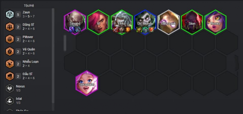 Sắp xếp đội hình cuối game