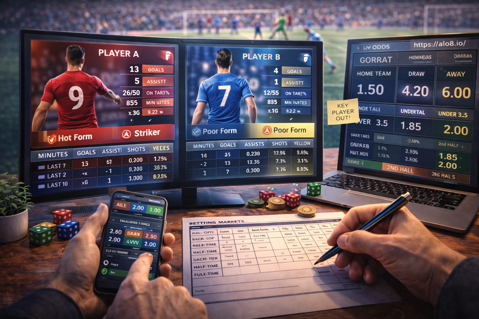 Phân tích cầu thủ cho cược thể thao
