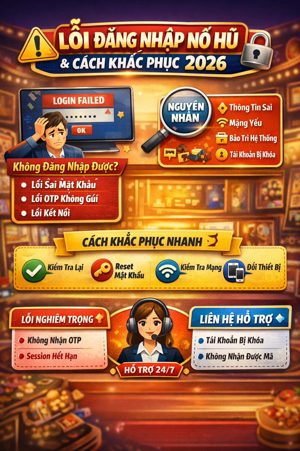 Lỗi đăng nhập Nổ Hũ 2026